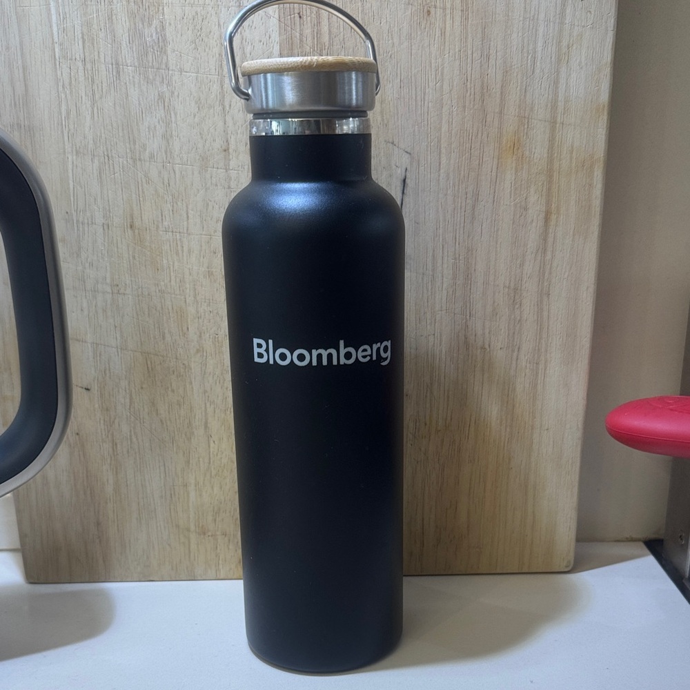 Bloomberg Black Stainless Steel Water Bottle